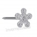 Сережки Inverness 121с Flower Cristals 5mm NIOBIO