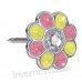 Сережки для проколу вух Inverness K1226c margherita gialla-rosa 6mm з короткою голкою 9mm