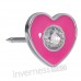 Сережки для проколу вух Inverness K1229c Cuore rosa 6mm з короткою голкою 9mm