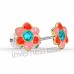Сережки для проколу вух Inverness K1230c Fiore cristallo-aqua 6mm