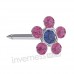 Сережки Inverness 804St Flower Rose/Sapphire - Titanium