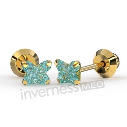 Сережки Inverness 896.3 BFLY Butterfly 4mm Gold 24Kt