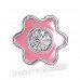 Сережки для проколу вух Inverness K009c Crystal Flower Rose 6mm з короткою голкою 9mm