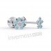 Сережки Inverness 117с Flower Aquamarina / Cristal 5mm NIOBIO