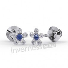 Сережки Inverness 119st Flower Crystal TITANIUM Сережки Inverness 119st Flower Crystal TITANIUM