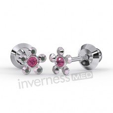 Сережки Inverness 120st Flower Crystal/Rosa TITANIUM Сережки Inverness 120st Flower Crystal/Rosa TITANIUM