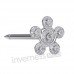 Сережки Inverness 121с Flower Cristals 5mm NIOBIO