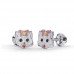 Сережки для проколу вух Inverness K1224c Gattino 6mm з короткою голкою 9mm