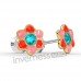 Сережки для проколу вух Inverness K1230c Fiore cristallo-aqua 6mm