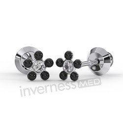 Сережки Inverness 136с Black Pearl/ Cristal 5mm NIOBIO Сережки Inverness 136с Black Pearl/ Cristal 5mm NIOBIO
