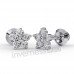 Сережки Inverness 137с Flower 5 Zircons 6mm NIOBIO