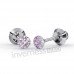 Сережки Inverness 176с Violet 3mm/Cristals from Swarovski NIOBIO