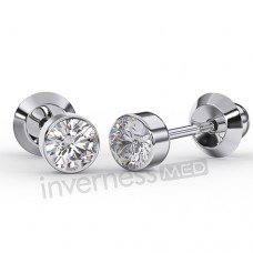 Сережки для проколу вух Inverness 17 Bezel Crystal