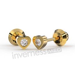 Сережки для проколу вух Inverness 25 Heart Crystal Сережки для проколу вух Inverness 25 Heart Crystal