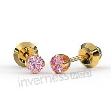 Сережки для проколу вух Inverness 39 Medium Pink