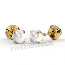 Сережки для проколу вух Inverness 40 Pearl