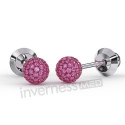Сережки Inverness 588C Fireball Rosa 4mm Steel