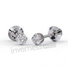 Сережки Inverness 592 Medium Zircone 3mm TITANIUM Сережки Inverness 592 Medium Zircone 3mm TITANIUM