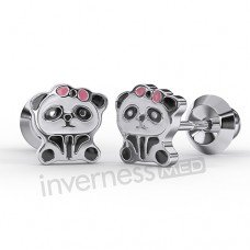 Сережки для проколу вух Inverness K621c1 Baby Panda 6mm з короткою голкою 9mm Сережки для проколу вух Inverness K621c1 Baby Panda 6mm з короткою голкою 9mm