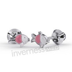 Сережки для проколу вух Inverness K622с1 Fish 6mm з короткою голкою 9mm