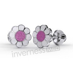 Сережки для проколу вух Inverness K623с1 Daisy 6mm з короткою голкою 9mm