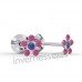 Сережки Inverness 804St Flower Rose/Sapphire - Titanium