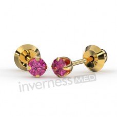 Сережки Inverness 90 Tiffany Rosa 3mm Gold 24Kt Сережки Inverness 90 Tiffany Rosa 3mm Gold 24Kt