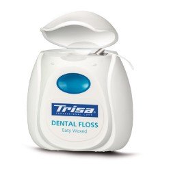 Зубна нитка TRISA Easy waxed, mint, Xylitol, 40m